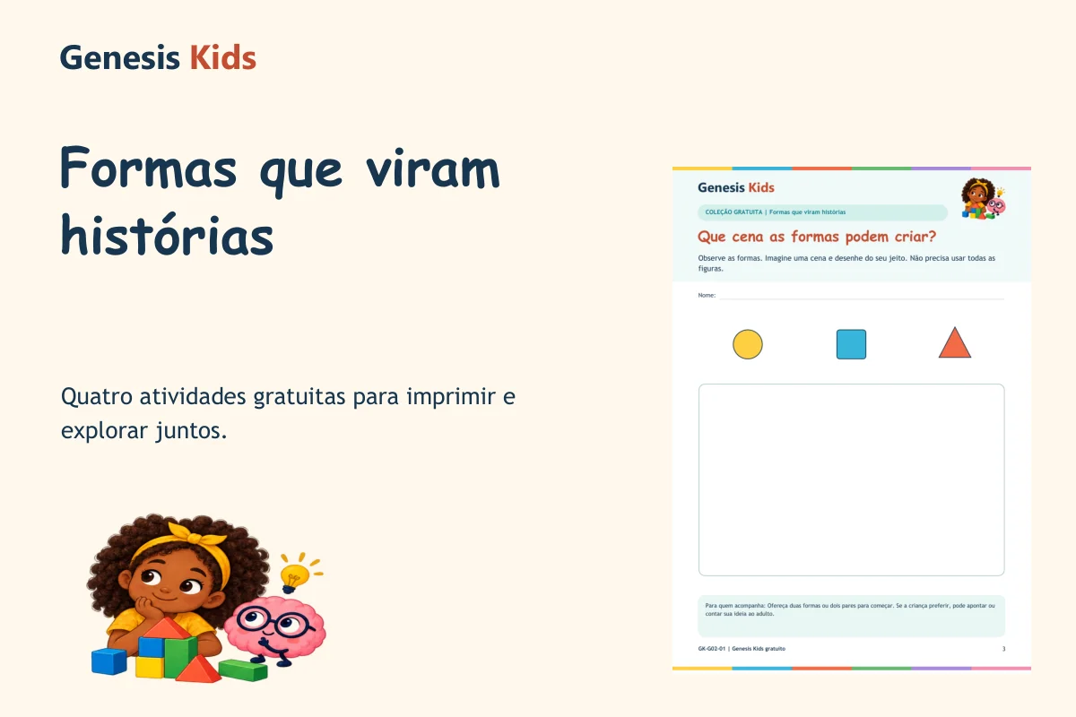 Amostra real: Formas que viram histórias