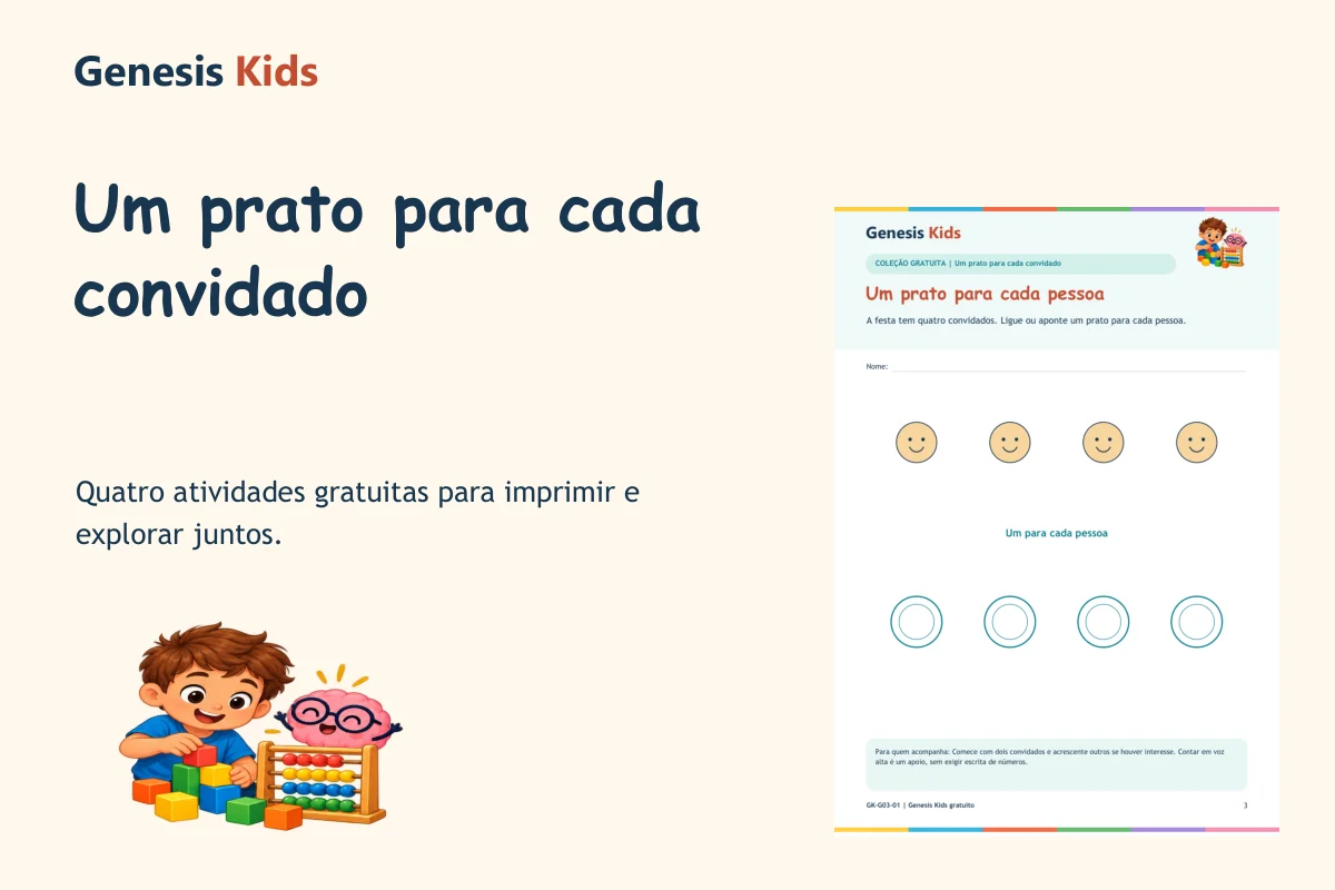 Amostra real: Um prato para cada convidado